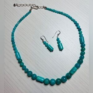 Jay King Peruvian Amazonite Necklace and Earring Set